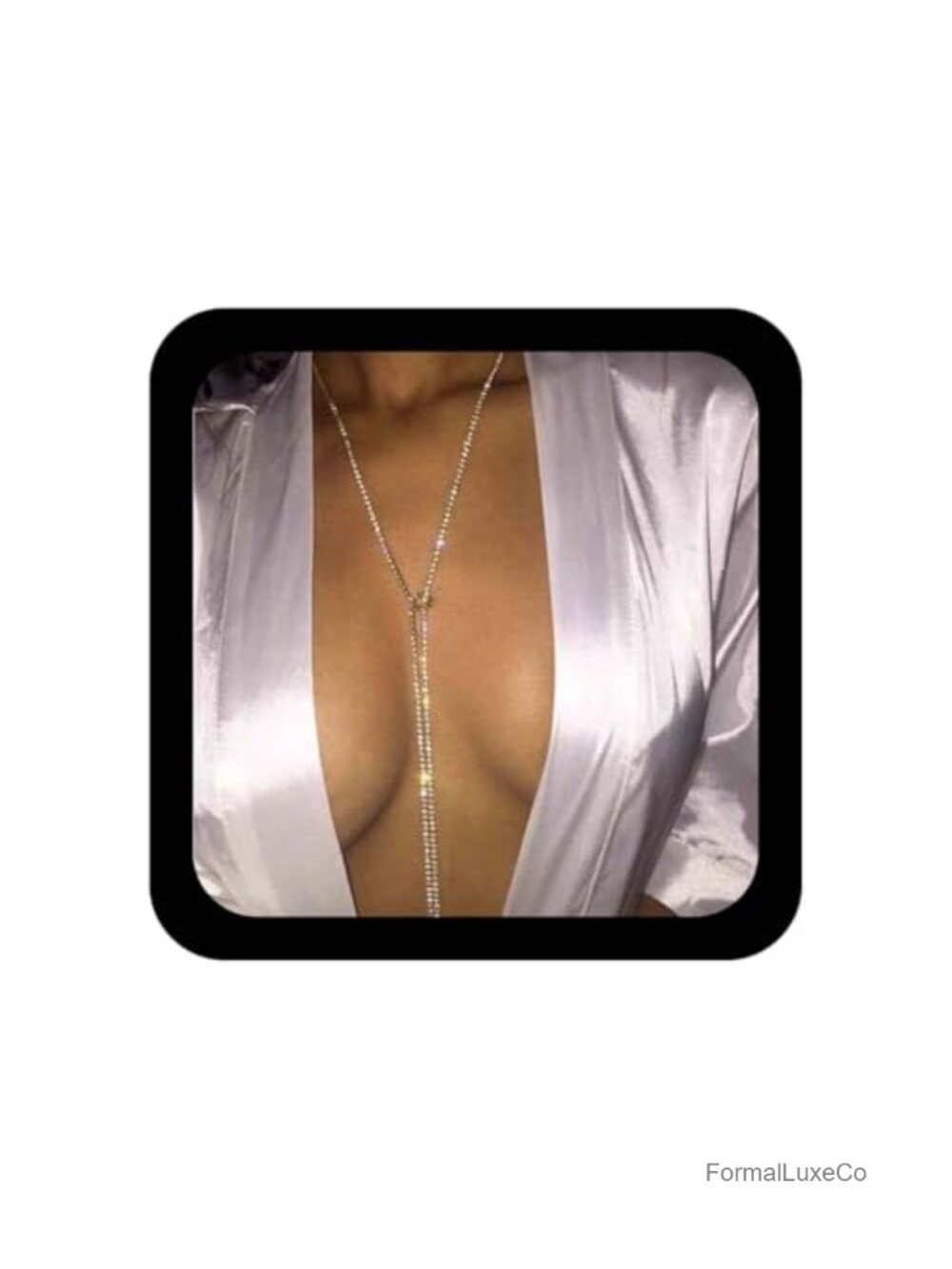 Multilayer Tennis Chain Necklace CZ Sparkling Long Choker Body Chain Jewelry